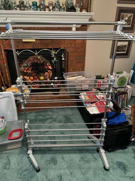 Clothes drying rack…..37w x 57-1/2 tall…..top rack does expand on both ends