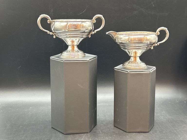 Crown weighted sterling sugar/creamer set…..208 total grams