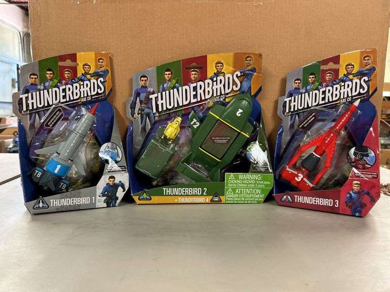 3-piece THUNDERBIRDS ARE GO set….includes 1, 2, 3&4 (together)