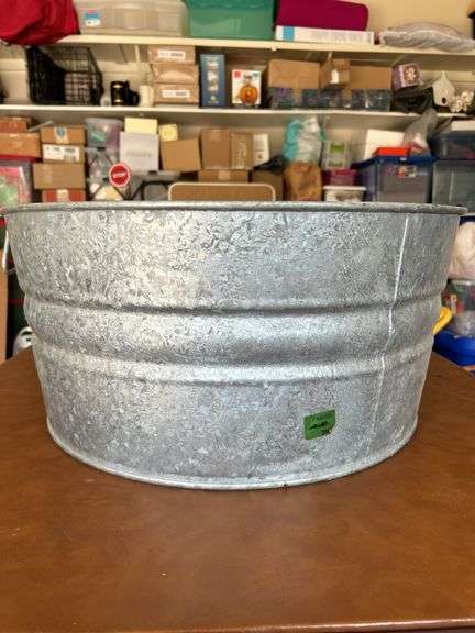 23-3/4”D x 11” tall galvanized tub