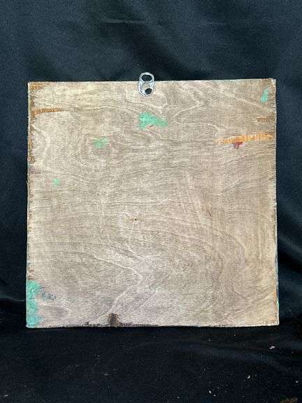 Original signed Mose T white baby Tiko bird Folk Art with signature soda can tab hanger…..10-1/4 x 10-1/4