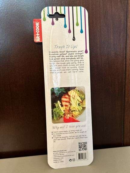 (2) NEW knives…..Farberware 3-1/2” paring knife and AR+COOK 5” utility non-serrated coated knife