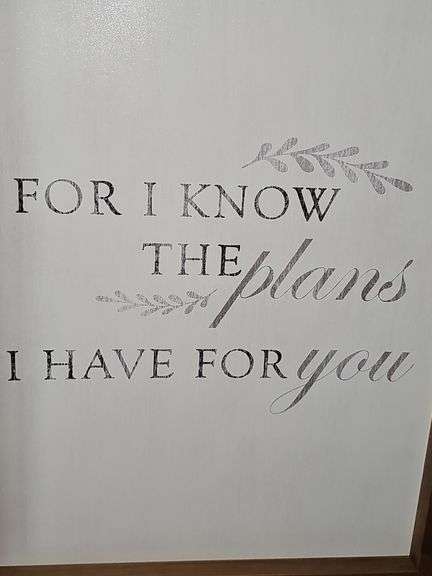 Two wall hangings from Jeremiah 29:11.  18x24 in