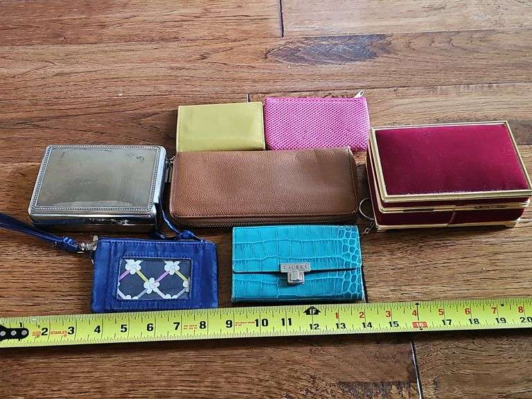 Ladies wallets and two trinket boxes