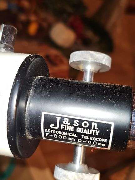 Telescope in wood case.