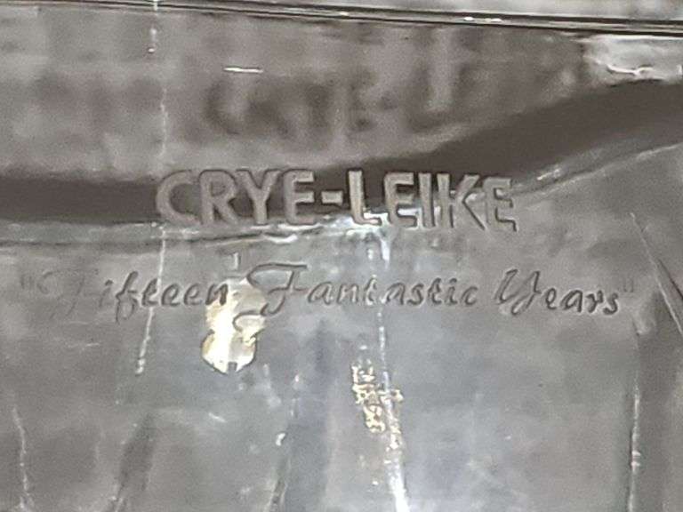 Saratoga Crystal bowl. 9 in wide X 5 in tall. Has been engraved on one side.