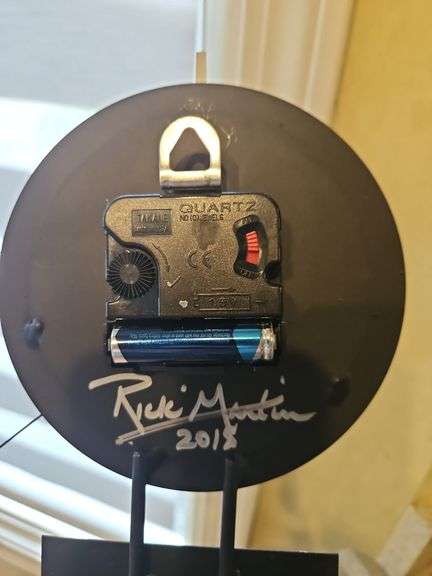 Very unique art deco metalwork wall clock by Artist Rick Martin 2018 32" tall...