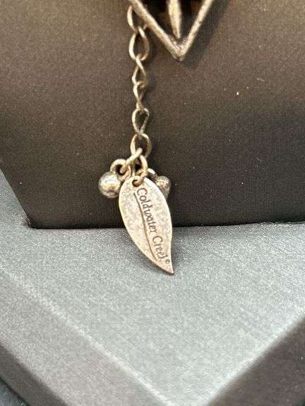 Coldwater Creek silver toned double strand heart necklace