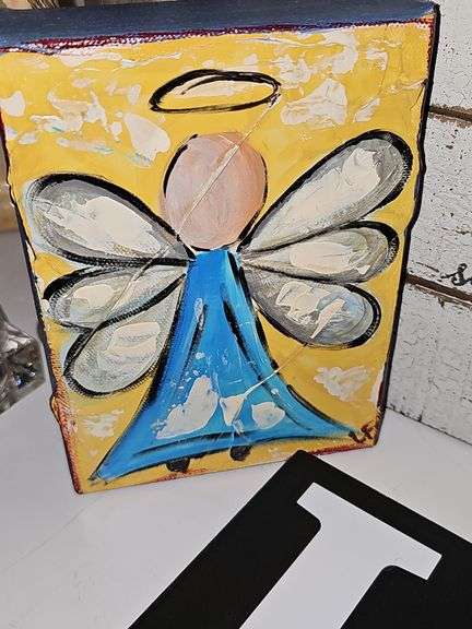 Inspirational art for wall hanging or can sit on a shelf.