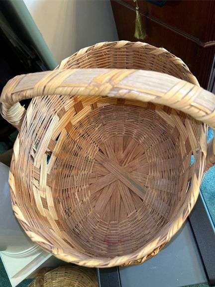 Nice looking lidded basket……16 x 12 x 10