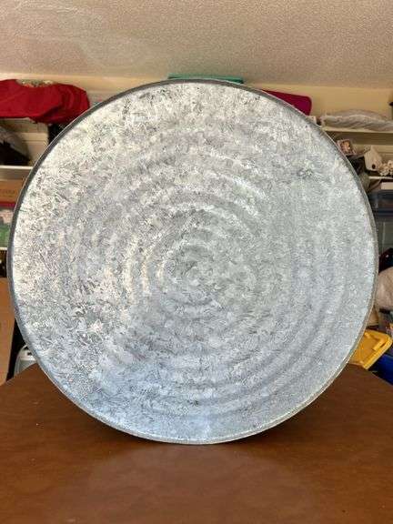 23-3/4”D x 11” tall galvanized tub