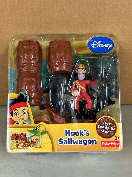 Disney Fisher Price HOOK’s SAILWAGON…..blister pack has very small dent