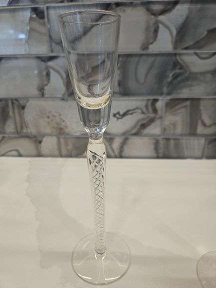 Pair of Boc270 8 5/8" Cordial Glasses by Bohemia Crystal-Crystalex...