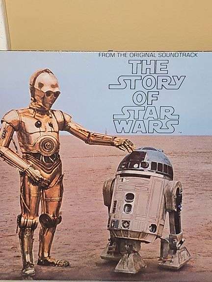 Albums containing music from shows. The story of Star wars, Six Million Dollar Man, Saturday night fever, Laura's theme, slaughter on 10th Avenue, 1776, Dr Zhivago, and paint your wagon.