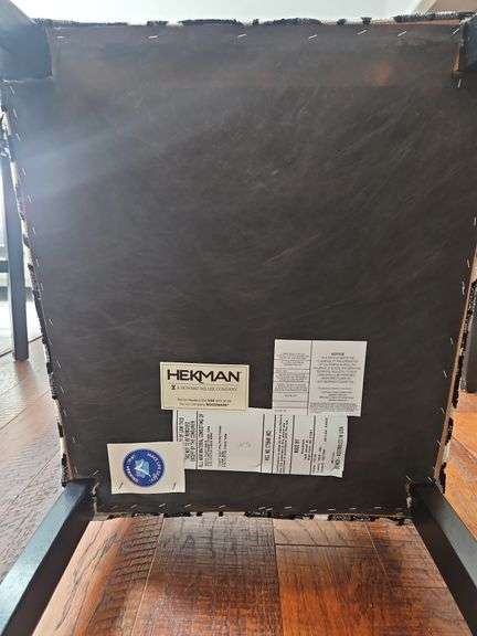 Beautiful Like New Heckman upholstered barstool 20" w x 19" seat d x 16" seat back h x 29" seat h x 44" total h...