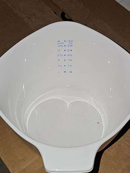 CorningWare blue corn flour batter bowl.