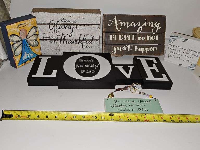 Inspirational art for wall hanging or can sit on a shelf.