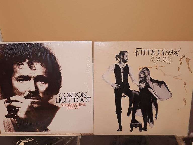 Grouping of albums including Gordon Lightfoot, Fleetwood Mac, Helen Reddy, Joan Baez, and Olivia Newton-John.