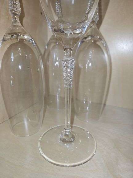 Set of Four(4) Like New "Carat" Fluted Champagne by Schott-Zwiesel 10.25" 69.95ea on Replacements.com...
