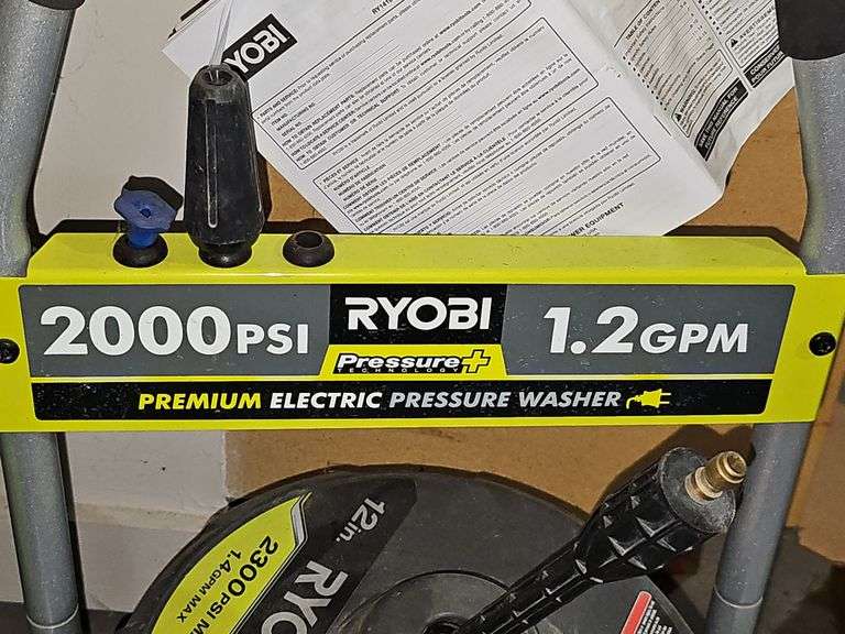 Ryobi 12-in electric 2300 PSI Max 1.4 GPM max power washer