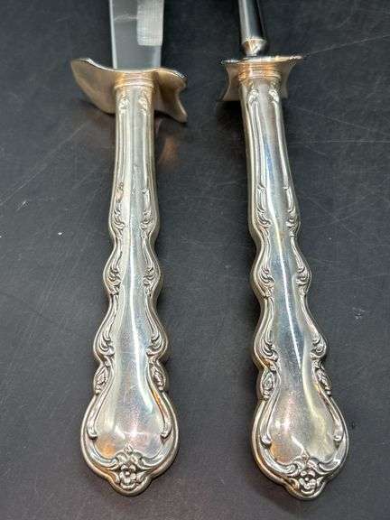 Beautiful Sterling Handled Carving Set
