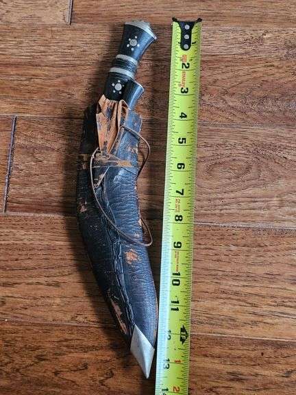 2 Ghurka Style Horn Handle Dagger Set with sheath.