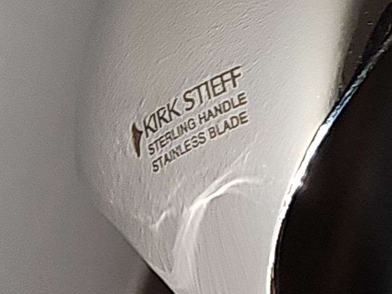 Sterling silver handle S. Kirk & Son Old Maryland Casserole spoon.