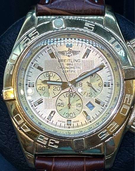 REPRODUCTION Breitling 1884 Chronometre Certifie Watch with the leather band…..THIS WATCH IS NOT ORIGINAL NOR AUTHENTIC