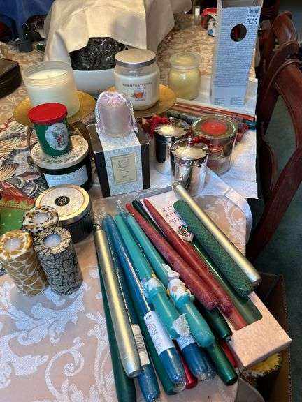 Very nice selection of candles and accessories…..most are new