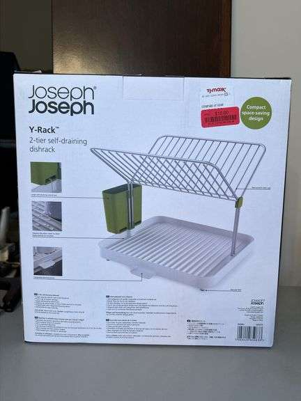 NIB Joseph Joseph Y-Rack 2-tier self-draining dish rack