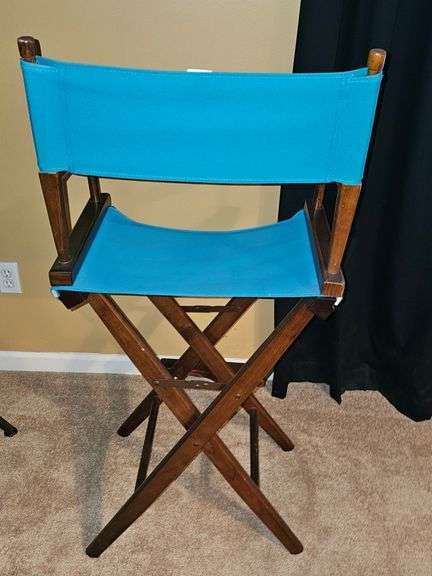 Bar height folding directors chair.