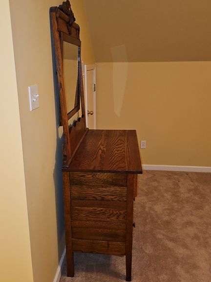 antique four-drawer dresser. 40x20x74 in tall.