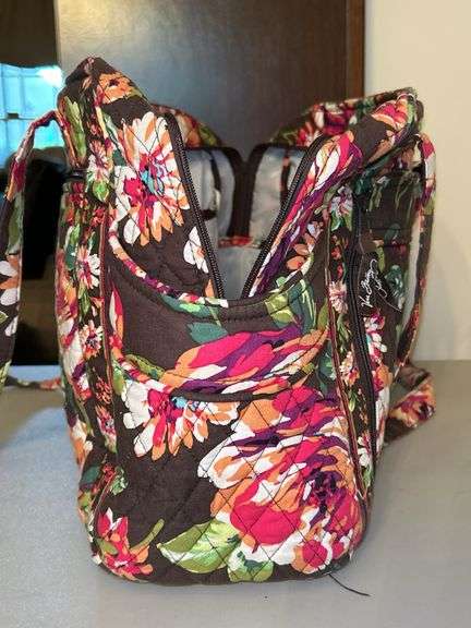 Vera Bradley brown and floral duffel-type bag……in good condition