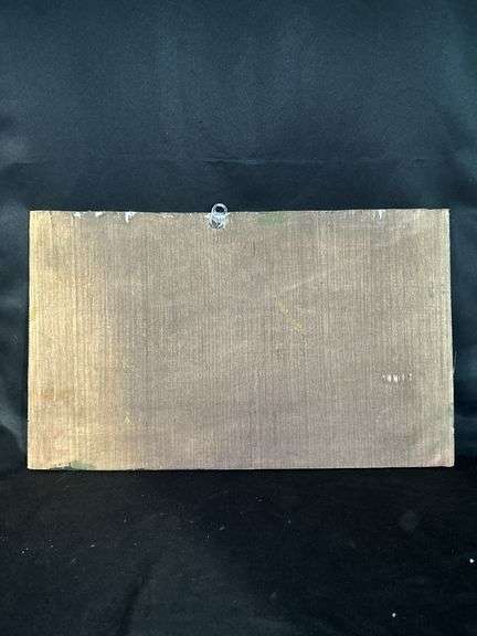 Original signed Mose T white baby Tiko bird Folk Art with signature soda can tab hanger…..17-1/2 x 10-1/2