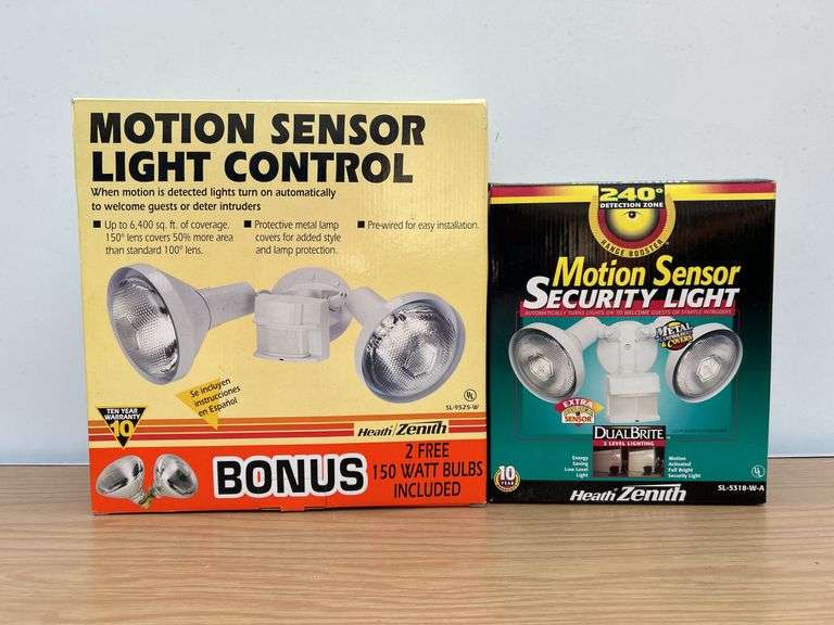 (2) NIB Motion Sensor Security Lights