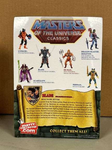 Masters of the Universe Classics BLADE Evil Master of Swords action figure in original box