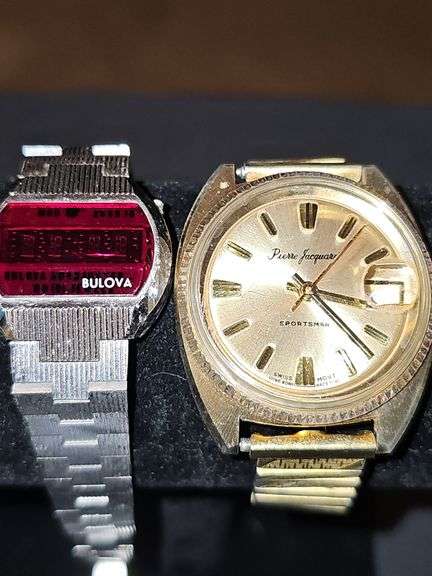 Grouping of non-working watches. Jules Jergensen, Bulova, Lady Elgin, Anne Klein. Ladies Bulova Accutrons are rolled gold plate.