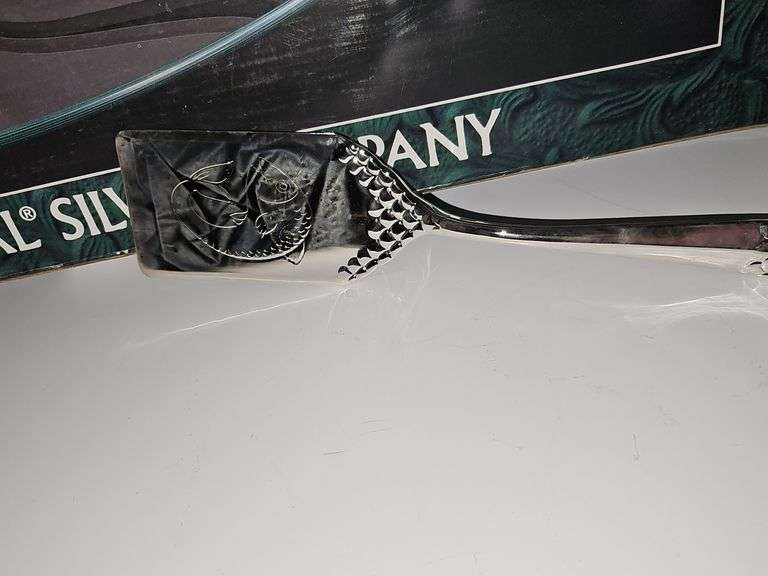International Silver Company silver plate fish server with spatula.