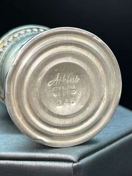 Pair of Atkins (246) weighted sterling salt & pepper shakers…..297 total grams