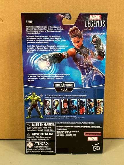 Marvel Legends Series Black Panther SHURI action figure with Build A Figure Hulk piece