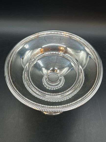 Very nice unmarked weighted sterling compote…..5-3/8”D x 5” tall…..159 grams