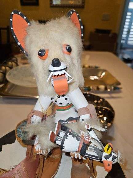 Vintage "Wolf" Kachina Doll signed by Kachada Montiel