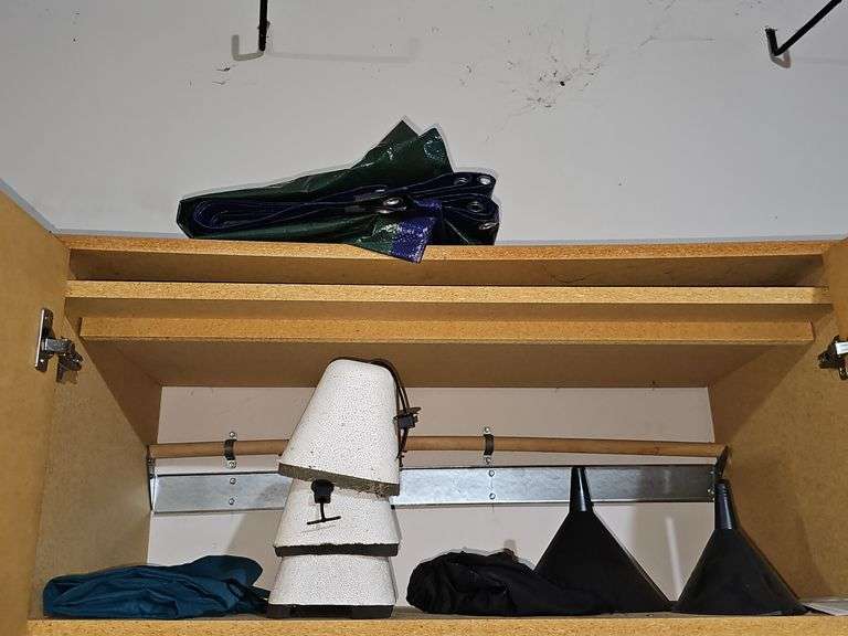 Cabinet contents as shown. Cabinet is not included.