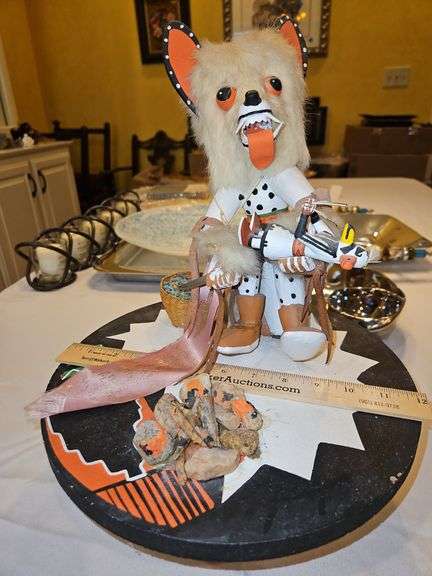Vintage "Wolf" Kachina Doll signed by Kachada Montiel