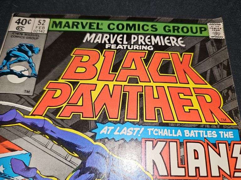 Two comic books. The incredible hulk and Black panther. See all photos for more information