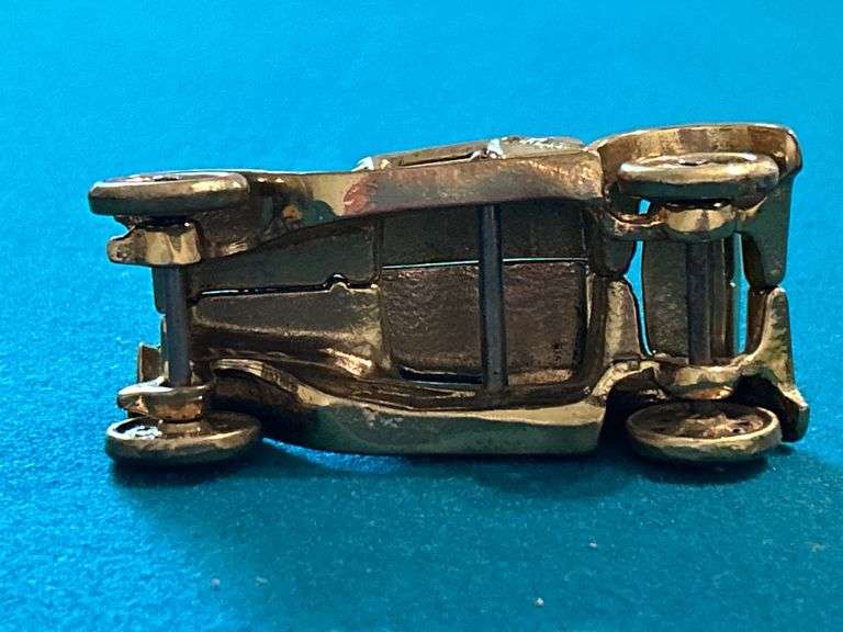 Vintage Solid Brass Ford Model T Coupe Car with Rumble Seat…..5 x 2-1/2