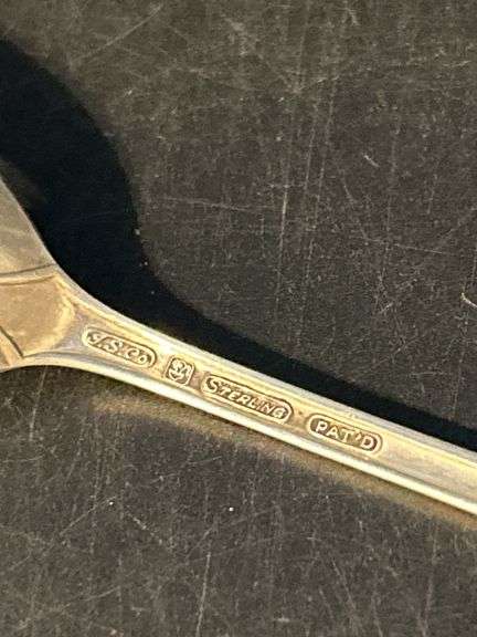 Antique T.S. Co. Sterling Olive Spoon…..19 grams