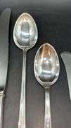 Sterling 6-piece place setting of Della Robbia by Alvin…..includes salad fork, dinner fork, knife, teaspoon, tablespoon and spreader…..165 grams not including knife