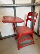 Antique child’s wooden desk…..20w x 25 deep x 26-1/2 tall