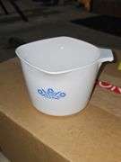 CorningWare blue corn flour batter bowl.